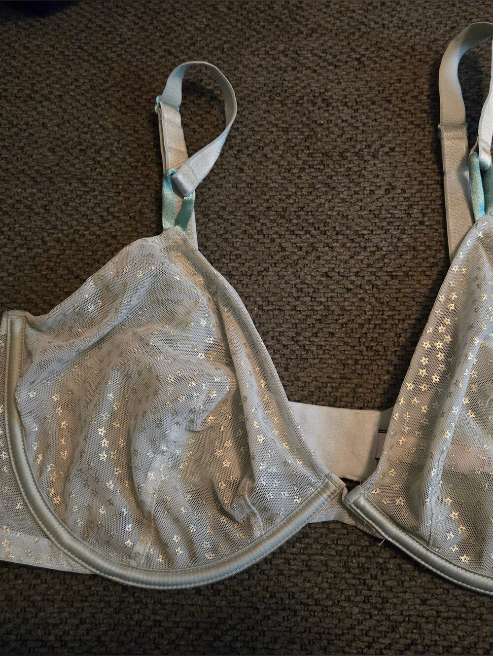 Victoria's Secret Unlined Bra with Metallic Star Accents